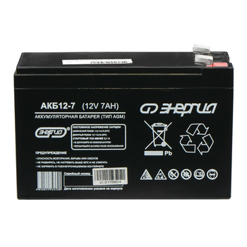 Аккумулятор для ИБП Энергия АКБ 12-7 (тип AGM) - ИБП и АКБ - Аккумуляторы - Магазин электрооборудования Проф-Электрик